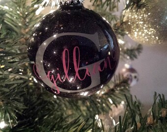 Items similar to Black and Gold Christmas Ornaments on Etsy