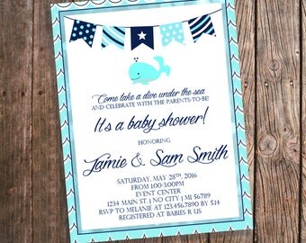 Gender Neutral Nautical Baby Shower Invitations 10