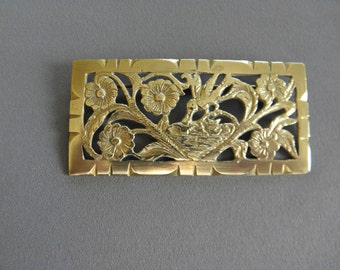 PIN metal golden years 1930, pure art deco, 7.4 cm 27/8 "x 3.5 cm 1 3/8" "20euros