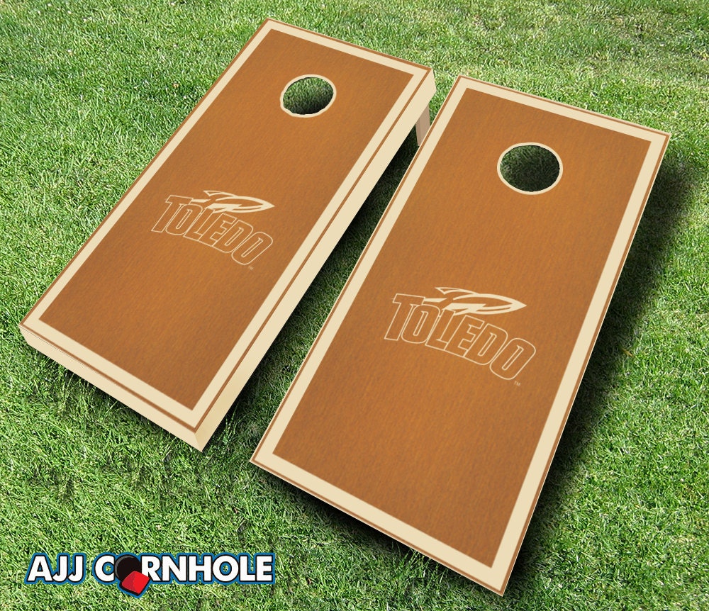 Officially Licensed Toledo Rockets Maple Stained by ShopCornhole