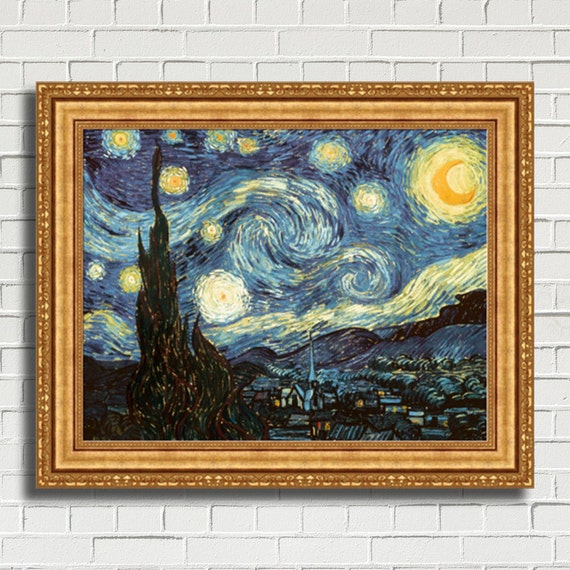 Vincent van Gogh The Starry Night Framed Canvas