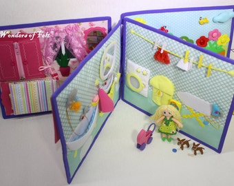 Children's Quiet Book (3-6 age) Busy Book Eco friendly Soft Book Educational book with felt doll