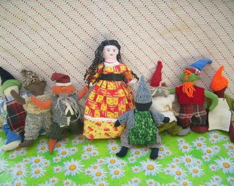 Fairy tale dolls "Snow white and the 7 dwarfs"