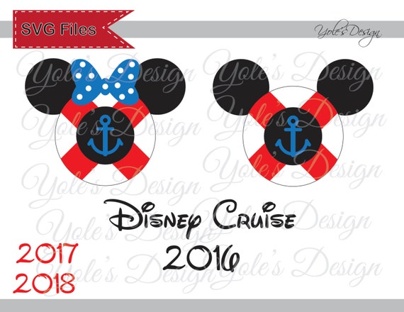 Download INSTANT DOWNLOAD Disney Cruise Mickey and Minnie SVG by YoleDesign