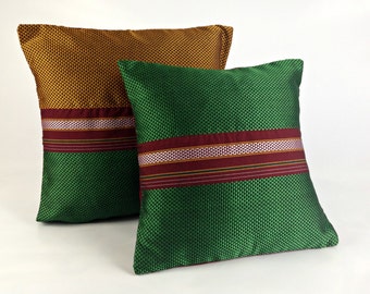 Gift for Grandma | Unique Boho Gift | Boho Apartment Decor | Tribal Boho Pillow | Green Designer Pillow | Throw Pillow set