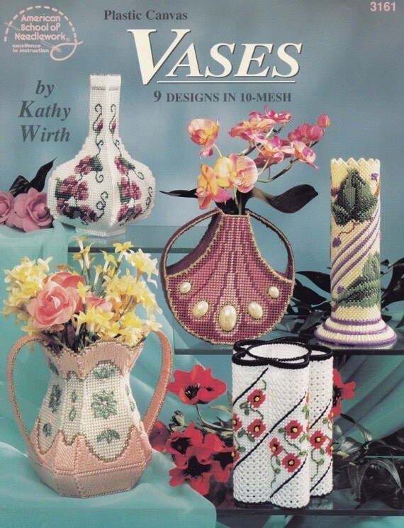 Vases American School of Needlework Plastic Canvas Pattern