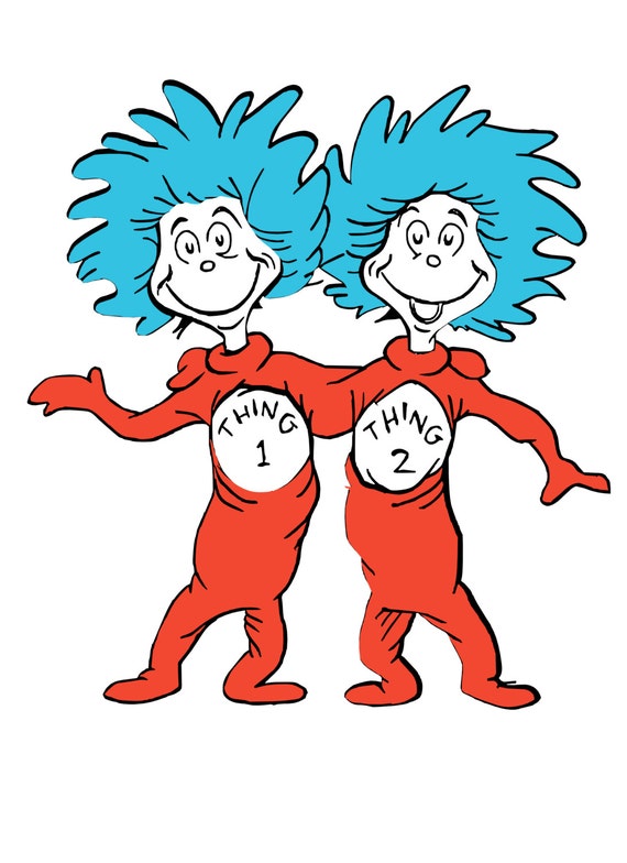 Dr Seuss svg Seuss svg Thing One 1 And Thing Two 2 SVG