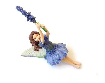 Lavender Fairy figurine, fairy garden miniature, fairy garden, miniature garden, fairy garden decor, fairies, faeries, Cecily Mary Barker