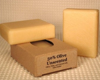 50% Olive Unscented Handcrafted Soap