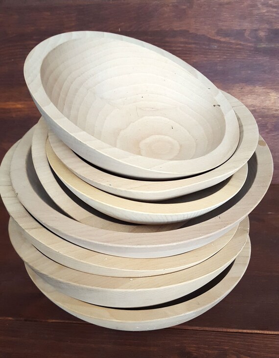 Unfinished Hardwood Bowls Set of 8 bowls 0 6inch and