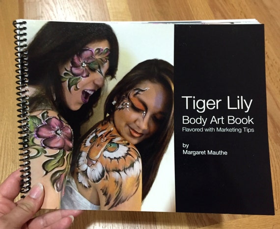 Tiger lily Body Art book face painting tutorial marketing