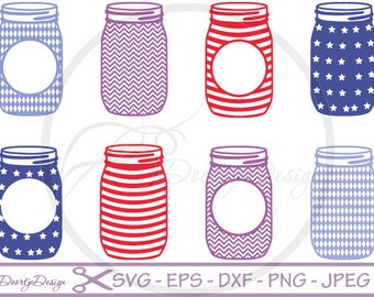 SVG Mason Jar SVG Bundle of 8 cutting files, monogram svg chevron mason jar svg monogram, cut files cricut silhouette, cut files