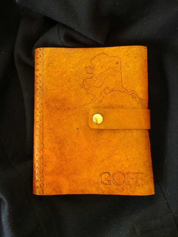 Rustic Custom Leather Journal Cover by HeldFastLeather on Etsy