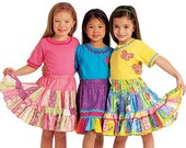 PATCHWORK RUFFLE SKIRT and Appliqués – Childrens Sewing Pattern – McCalls 5841 – Size 3, 4, 5, 6 – Girls Broomstick Skirt, Boho, Hippie PATCHWORK RUFFLE SKIRT and Appliqués – Childrens Sewing Pattern – McCalls 5841 – Size 3, 4, 5, 6 – Girls Broomstick Skirt, Boho, Hippie