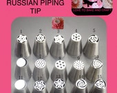 Russian tulip tips piping icing nozzles pastry frosting tips 15 set free shipping