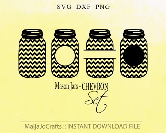 Download Mason Jar monogram SVG cut files DXF file instant download