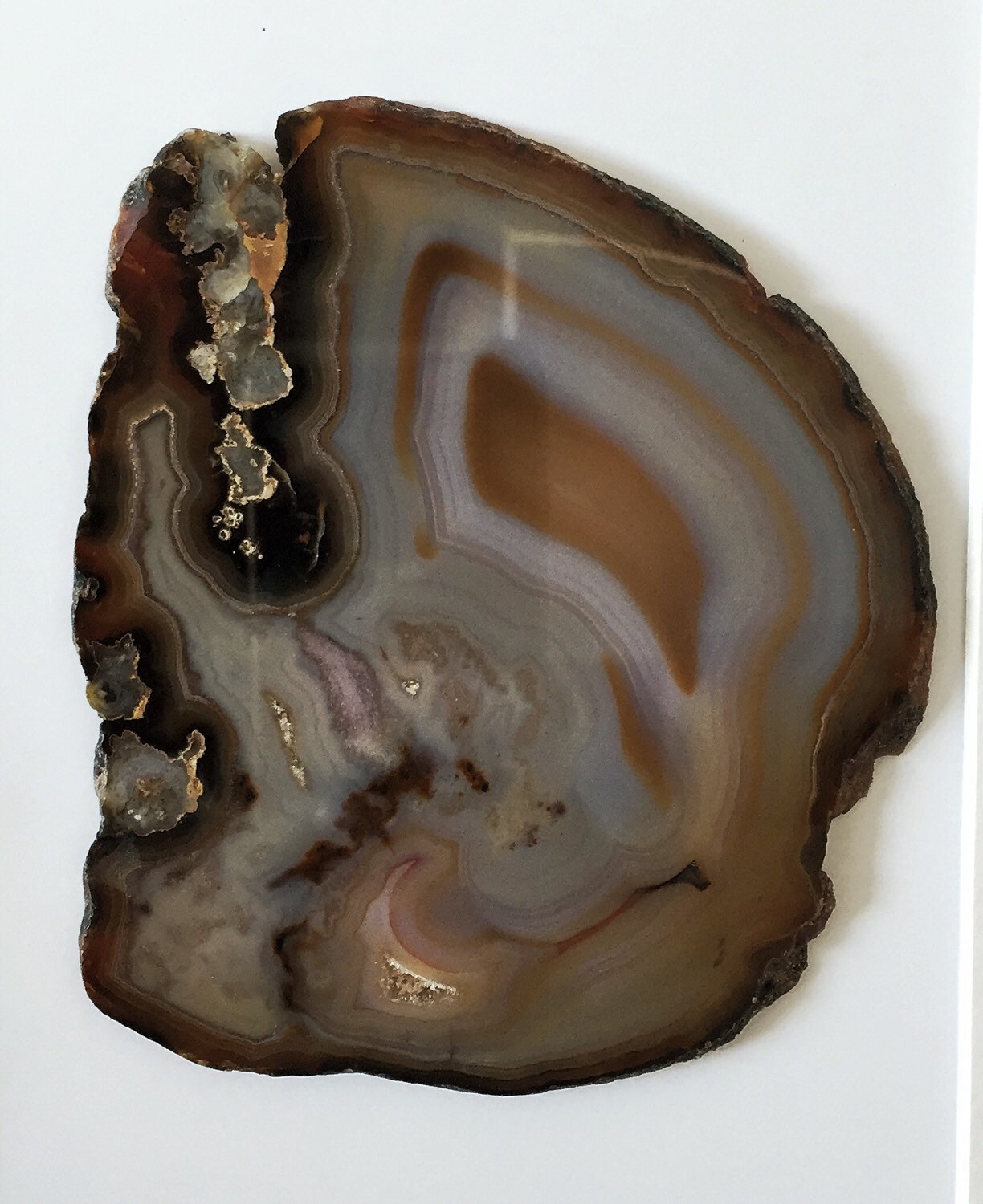 2x Framed agate slice/ Lucent Home Decor/Crystals/Minerals