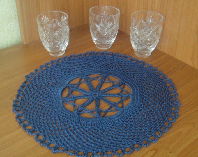 Blue napkin Central napkin table decoration gift 2016 napkin crochet doily decorations for vases vintage openwork napkin .