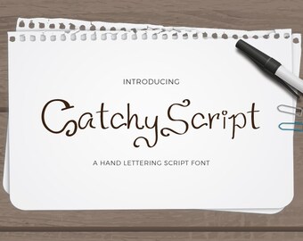 CatchyScript Font Download-Digital Font-Hand Lettering Script Font