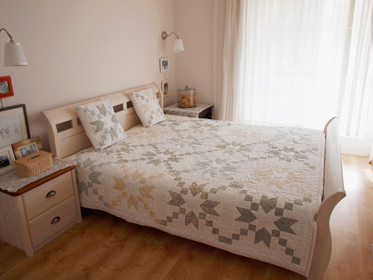 queen size quilt star quilt modern quilt homemade quilt