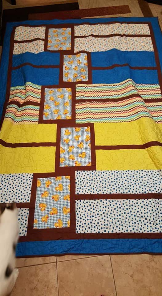 Window Frame Quilt Throw