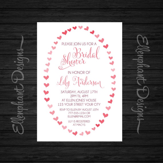 Handwritten Bridal Shower Invitations 10