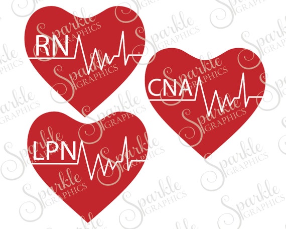 Download Nursing Heart Cut File CNA svg RN svg lpn svg Nurse svg Nurse