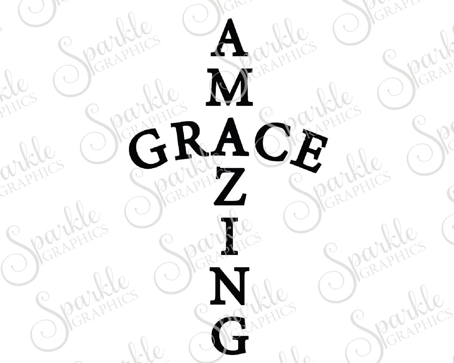 Amazing Grace Cut File Religious Christian SVG Cross Grace