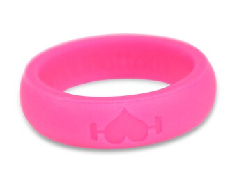 Silicone Wedding Ring for Women, wedding band, silicone wedding band, rubber wedding ring, rubber wedding rings, rubber wedding bands -Pink