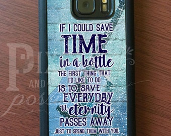 Samsung Galaxy S7 Case Personalized Black Plastic (Favorite Song Lyric/Poem Design)