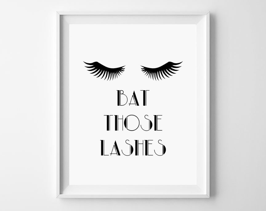 3ea Bat those Lashes Eye lashes Makeup Print Eyelashes