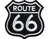 Route 66 Patch Embroidered Road Biker Iron on Patch Bag Patches