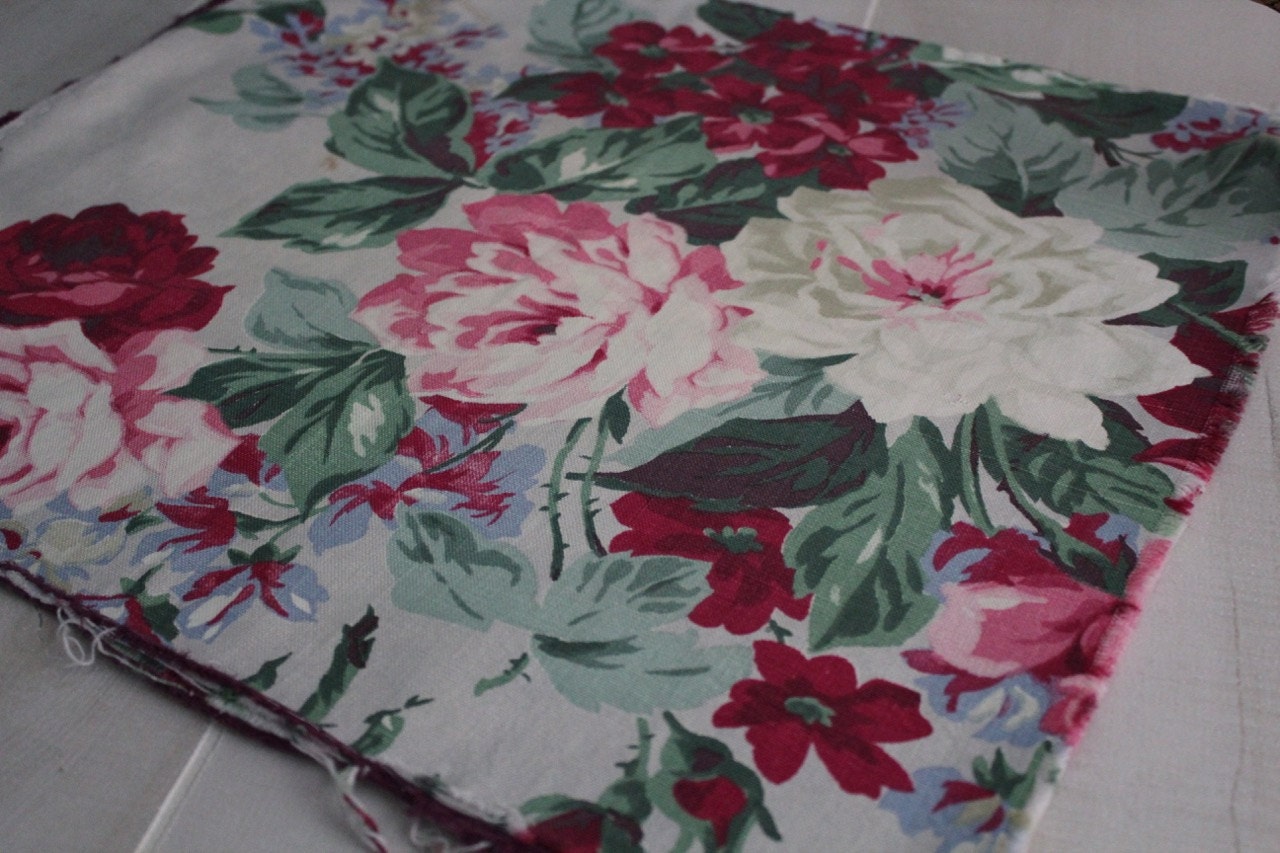 vintage rose fabric remnant rose fabric shabby chic vintage rose fabric remnant rose fabric shabby chic