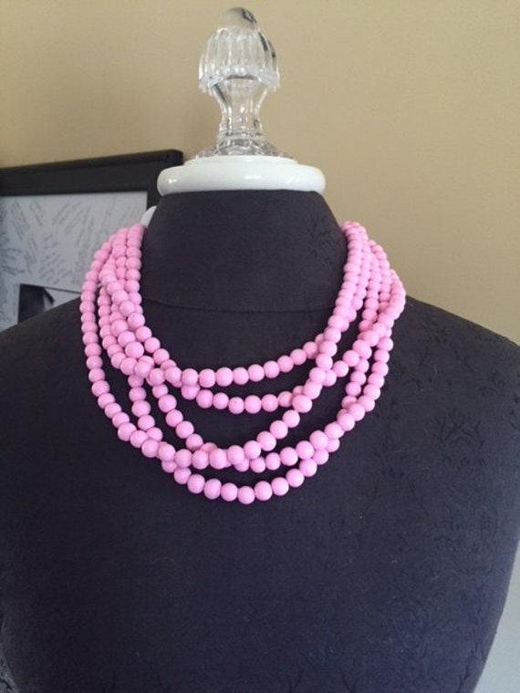 Pink statement necklace Clearance