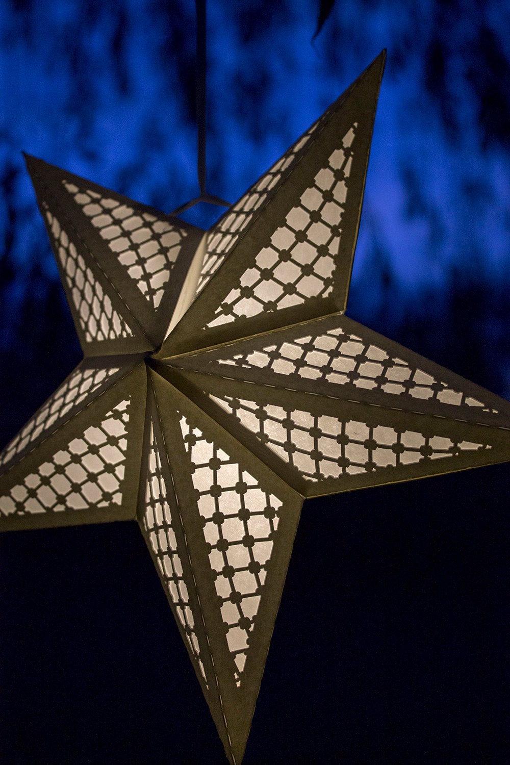 Download Paper Star Lantern w Lattice Cutouts - SVG CUTTING FILE ...