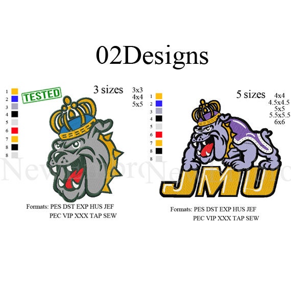 JMU James Madison University logo 02designs by NewEmbro on Etsy