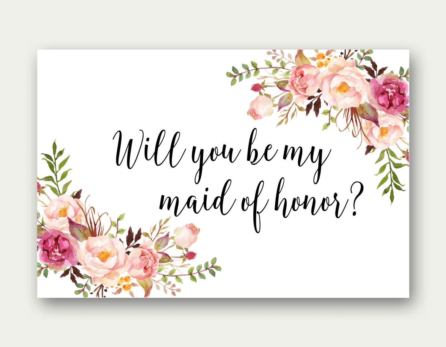 Free Printable Maid Of Honor Proposal Template Printable Templates