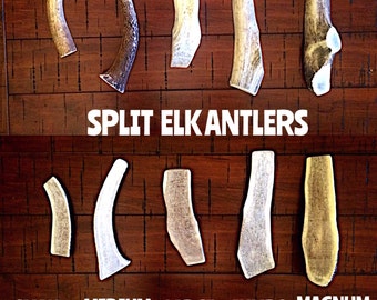 Split elk antler dog chew-free shipping! NEW SIZES!