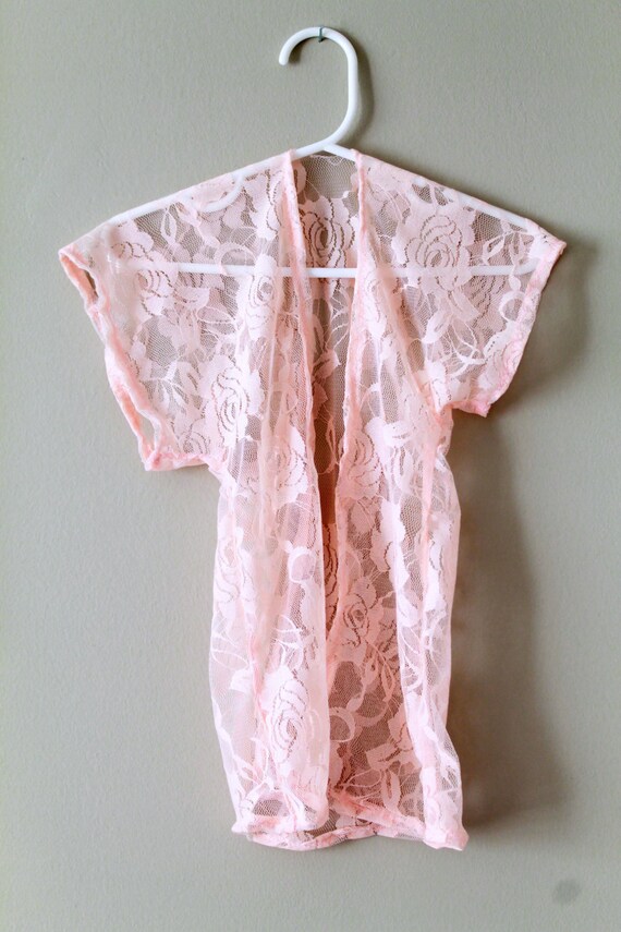Baby/Toddler Pink Lace Kimono Cardigan Light Pink Lace Kimono