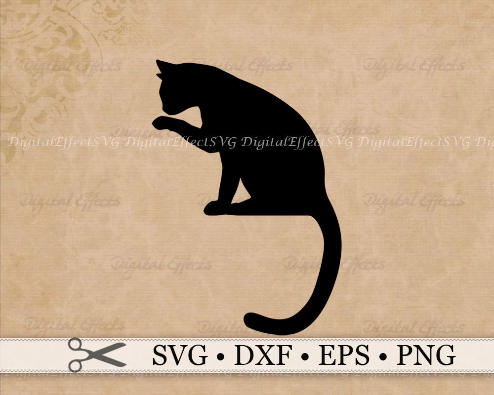 Download CAT SVG File CAT Silhouette Svg Png Dxf Eps Cat Sitting