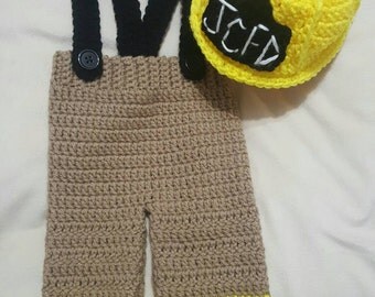 Firefighter newborn Diaper cover set