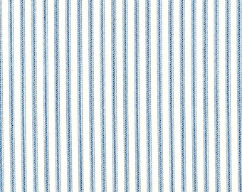 72" Shower Curtain, Sky Blue Ticking Stripe, Unlined