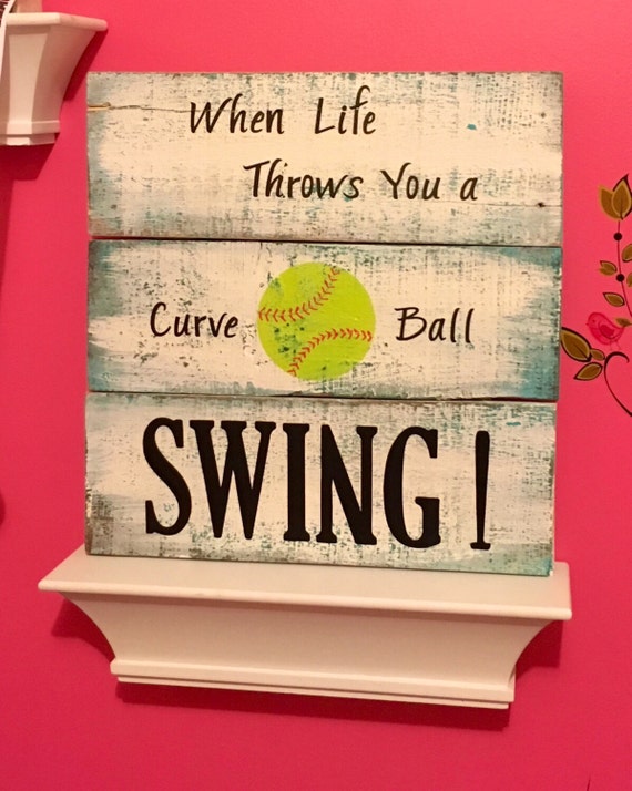 Softball Sign Softball Decor Sports Decor by TamieMarieDesign