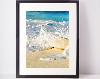 Beach Decor, Ocean Wave Art Print, Coastal Printable Art, Turquoise Blue Aqua Art, Instant Download, Ocean Water Wall Art, Water Photography