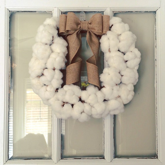 Cotton Dream Wreath by MarineWifeWreaths on Etsy
