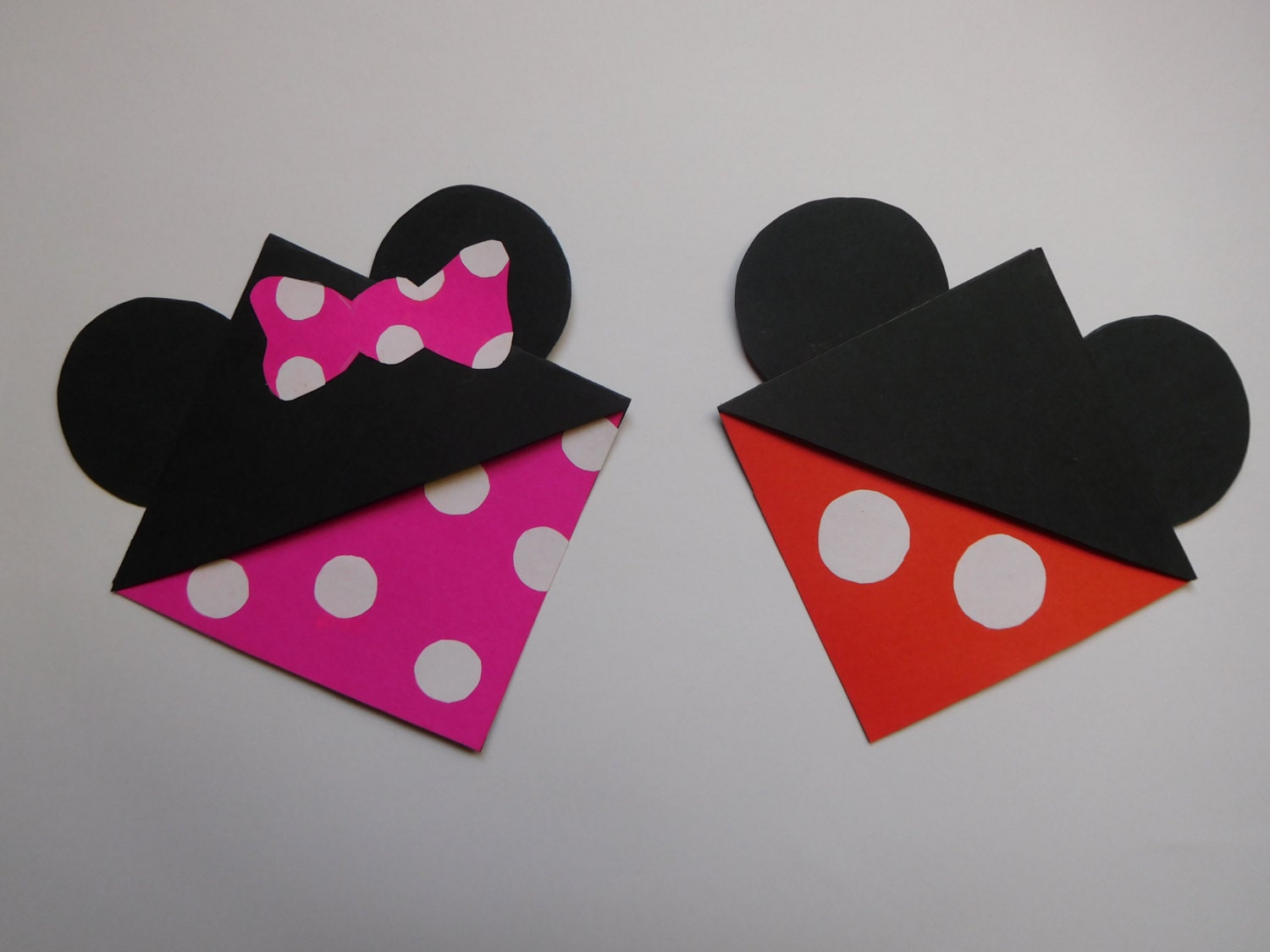 Mickey & Minnie Mouse Corner Bookmarks by bROnWEndesigns on Etsy