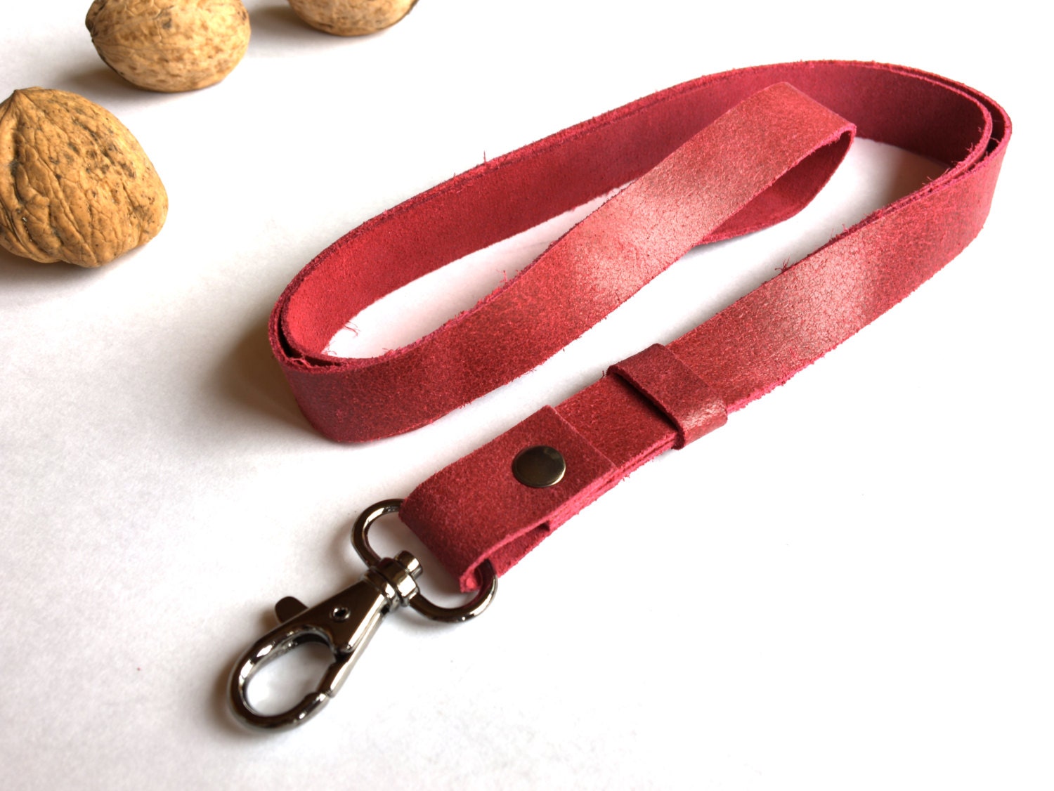 Long leather keychain leather lanyard ready to ship gist