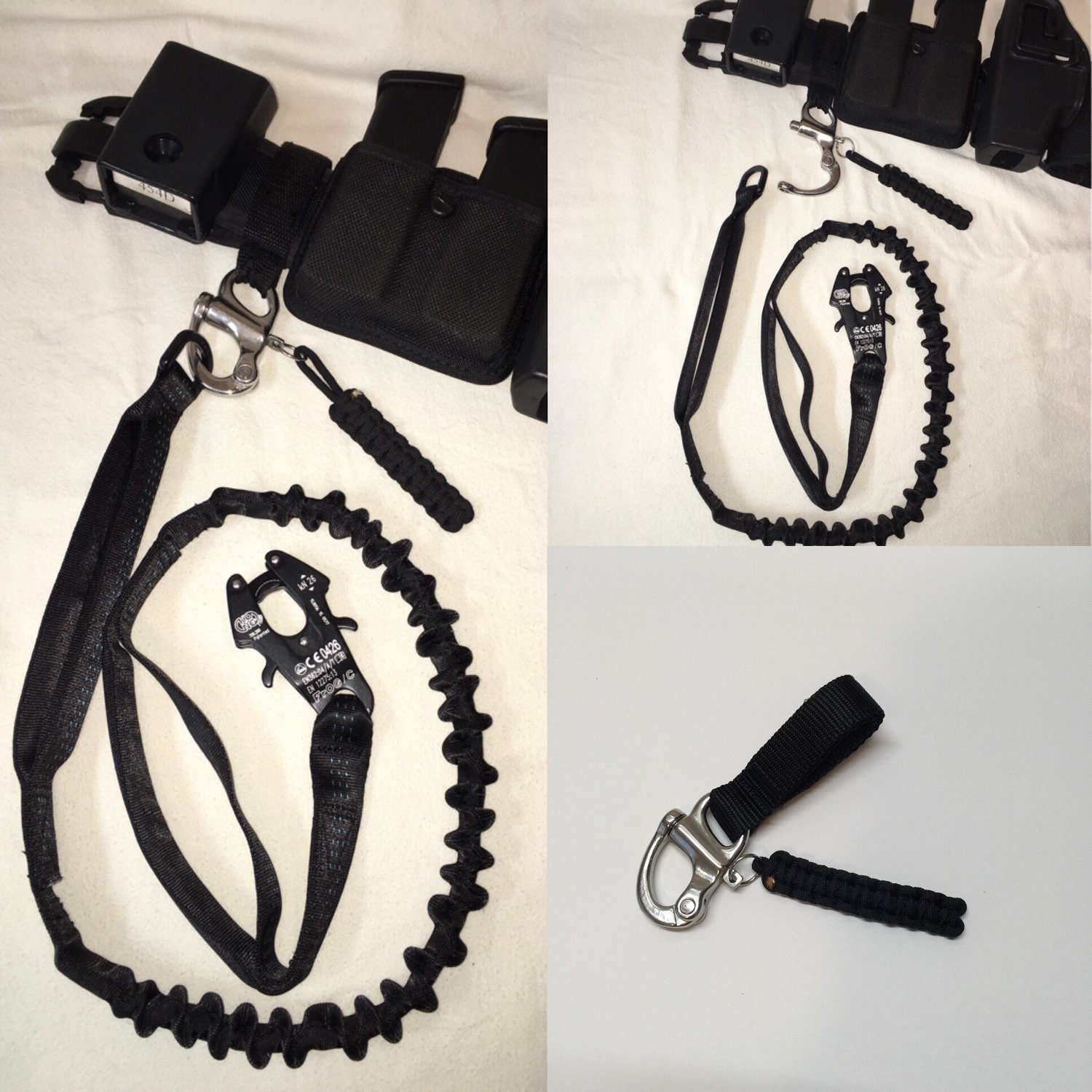 Tactical K9 Leash with Bungee and Duty Belt Quick Release