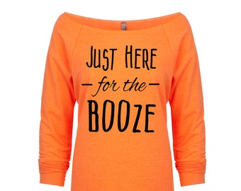Just Here for the Booze. Funny Halloween Shirt.Just Here for the BOOze Shirt. Halloween Shirt. Women's Halloween. Just here for the boos.