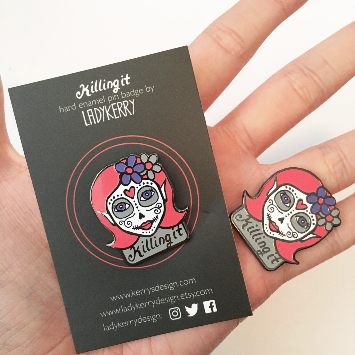 sassy enamel pin badge hard enamel pin sugarskull lapel sassy enamel pin badge hard enamel pin sugarskull lapel